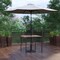 Flash Furniture Faux Teak 35" Patio Table-Gray Umbrella & Base XU-DG-UH8100-UB19BGY-GG - alternate 1